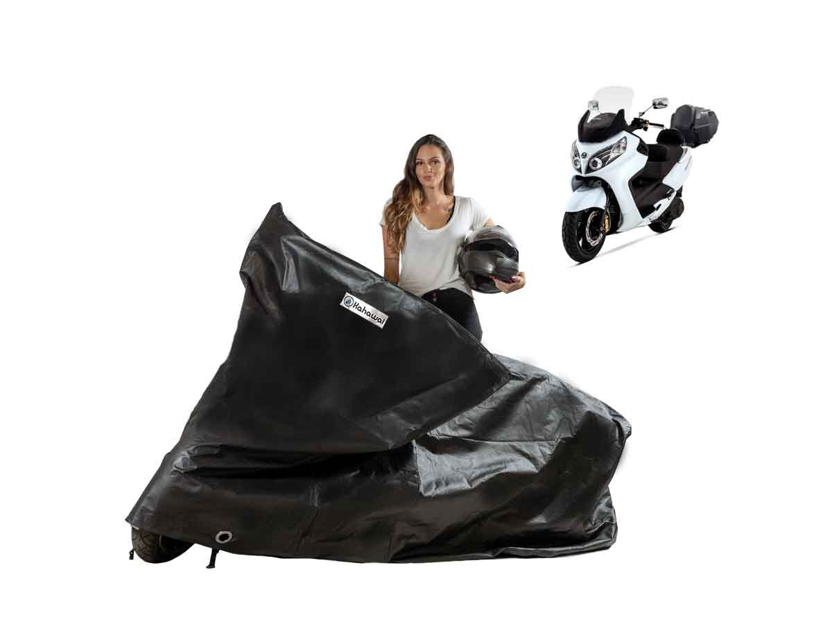 Capa Cobrir Moto Chuva Sol Forrada Dafra Maxsym 400i com baú Capa Cobrir Moto Chuva Sol Forrada Dafra Maxsym 400i com baú