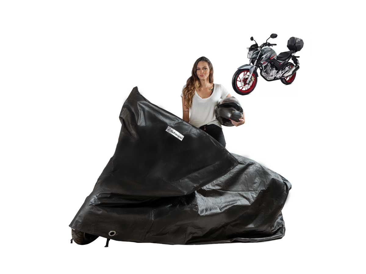 Capa Cobrir Moto Chuva Sol Forrada Honda Twister com baú Capa Cobrir Moto Chuva Sol Forrada Honda Twister com baú